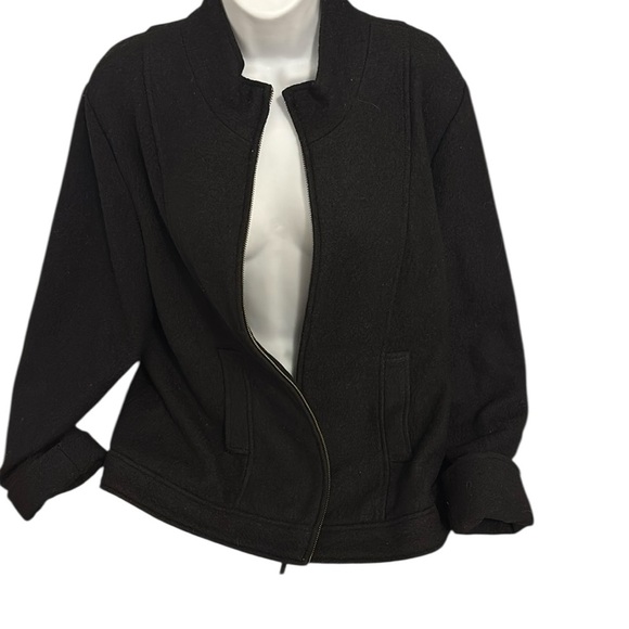 Della Spiga Italy black wool Jacket Pockets Size L - Picture 15 of 15